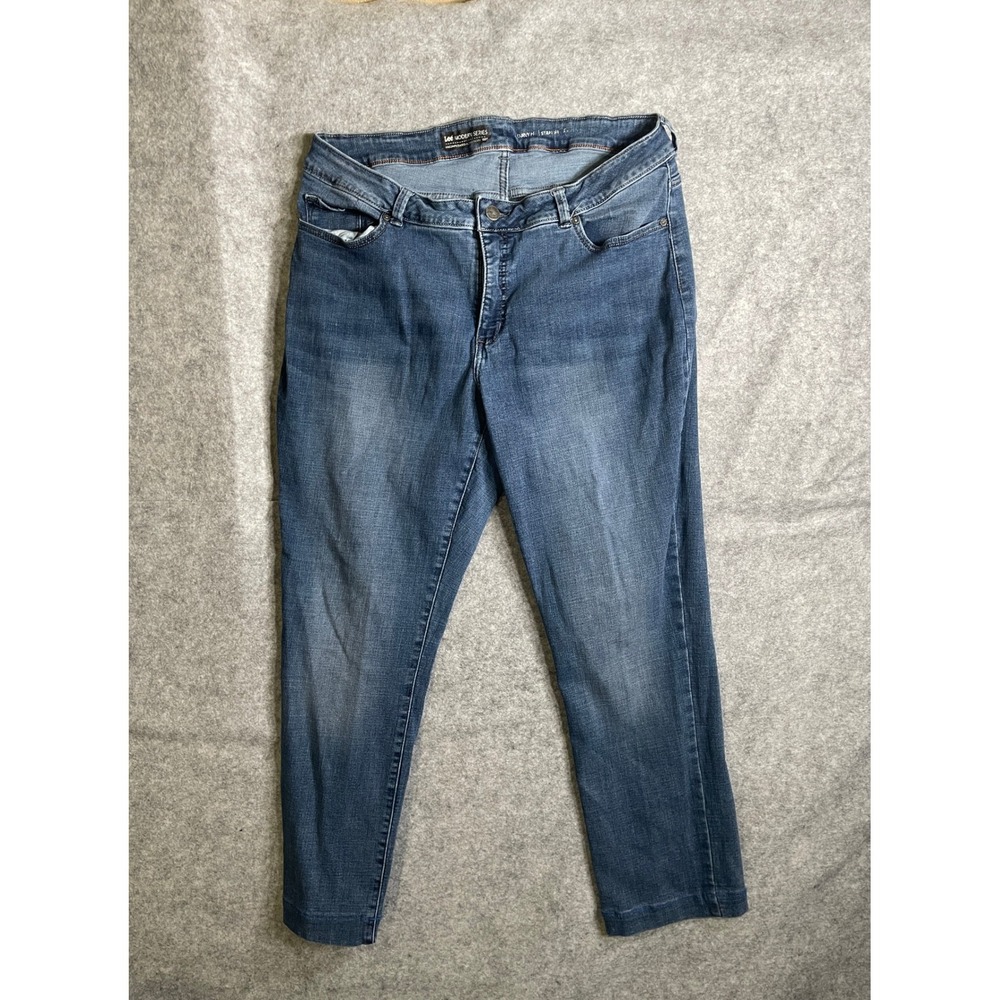 Lee Modern Series Curvy Fit Straight Leg‎ Jeans Medium Wash Denim Womens 28